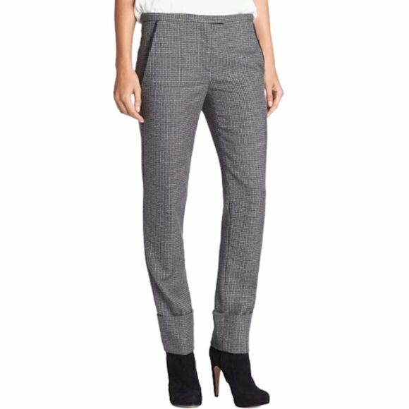 euc Theory Indra C wool check pants sz 6 - Picture 1 of 11